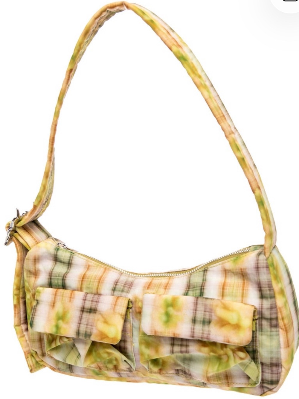 Collina Strada Yellow & Green Plaid Shoulder Bag
